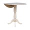 International Concepts Round 42 in Rd Dual Drop Leaf Pedestal Table, 41.5 inH, Unfinished, Ready to Finish, 42 in W, 42 in L K-42DPT-6B-2 - alternate 2